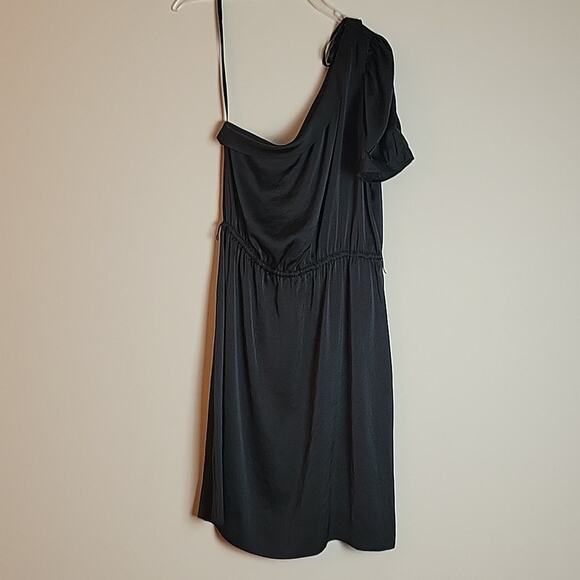 NWT Marc by Marc Jacobs One Shoulder Draped Cinch Waist Little Black Dress Small - Picture 1 of 10